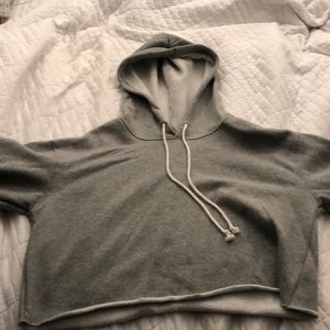 Grey cropped hoodie